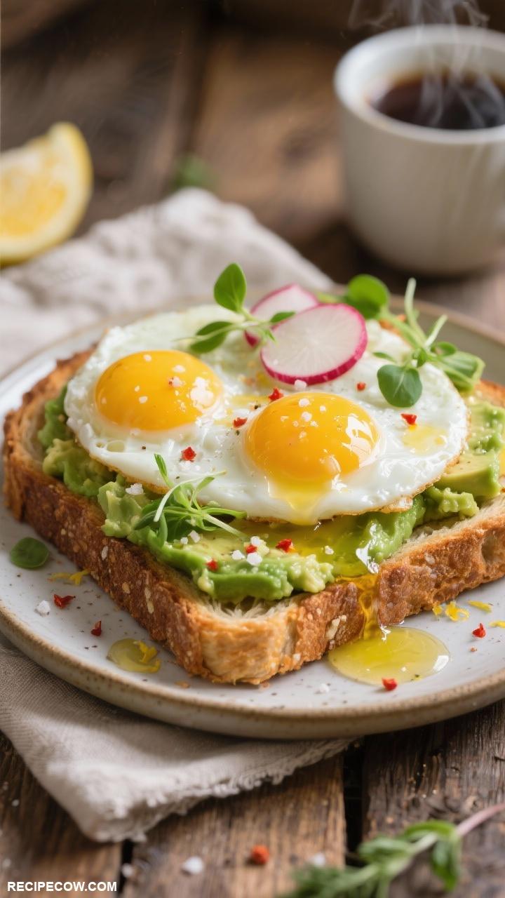 easy breakfast ideas Avocado Toast with Poached Eggs
