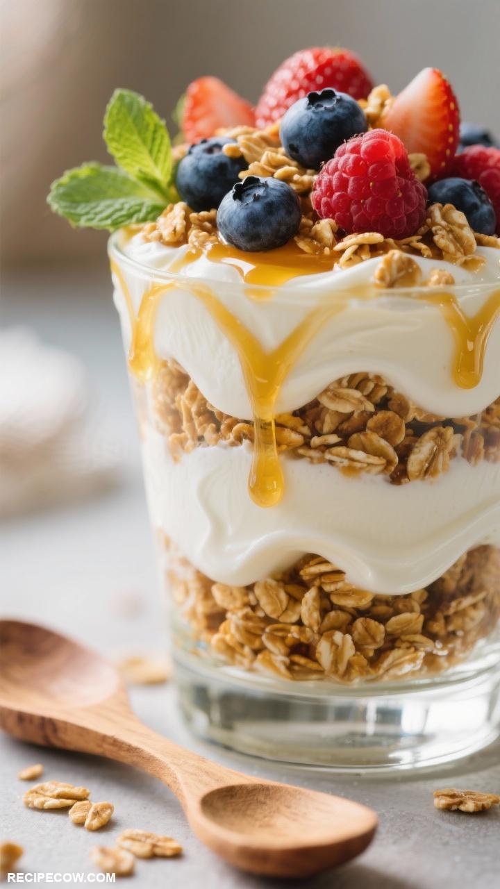 easy breakfast ideas Greek Yogurt Parfait with Granola