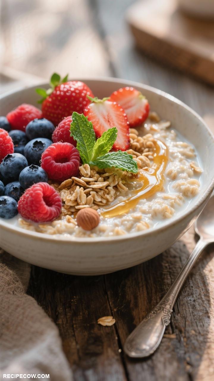 easy breakfast ideas Overnight Oats with Fresh Berries