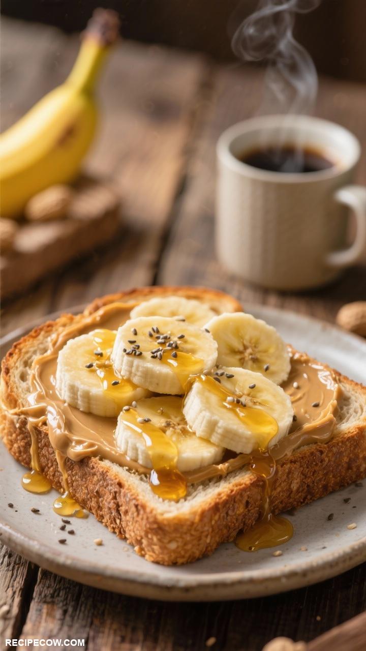 easy breakfast ideas Peanut Butter Banana Toast