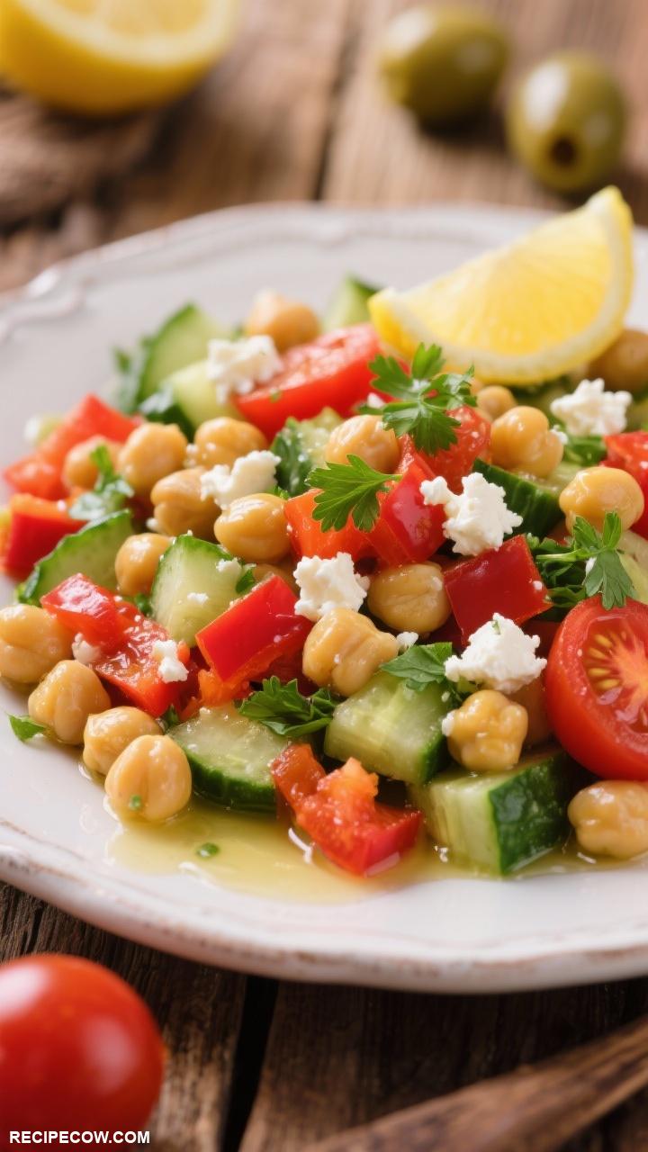 easy side dishes Mediterranean Chickpea Salad