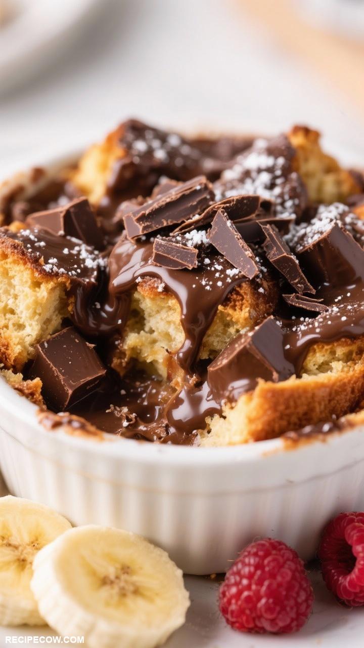 fruit dessert ideas Chocolate Banana Bread Pudding
