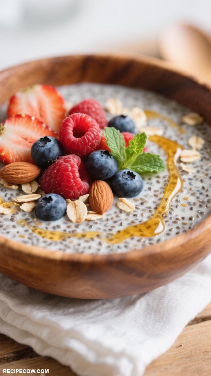 healthy breakfast ideas Chia Seed Pudding with Almond Milk