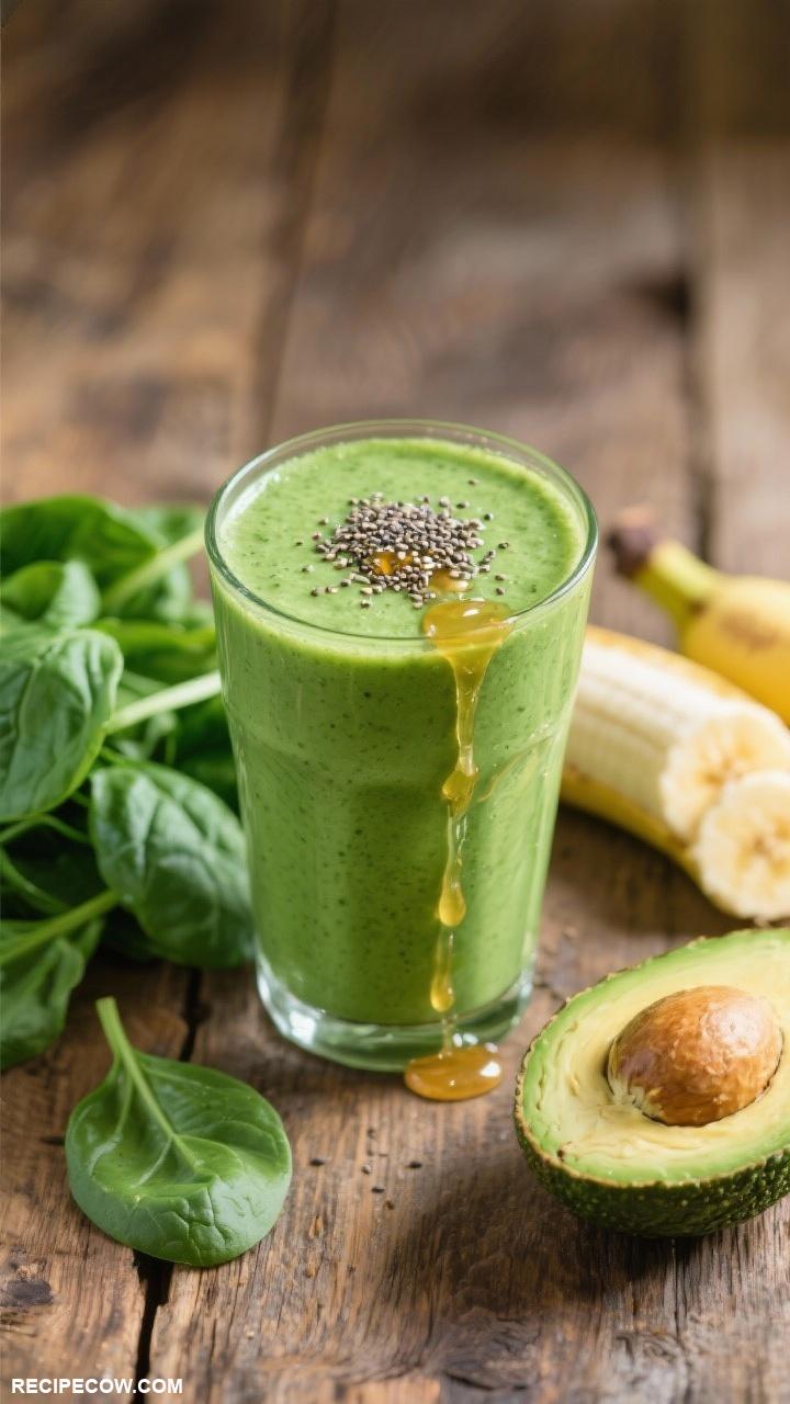 healthy breakfast ideas Green Smoothie with Spinach