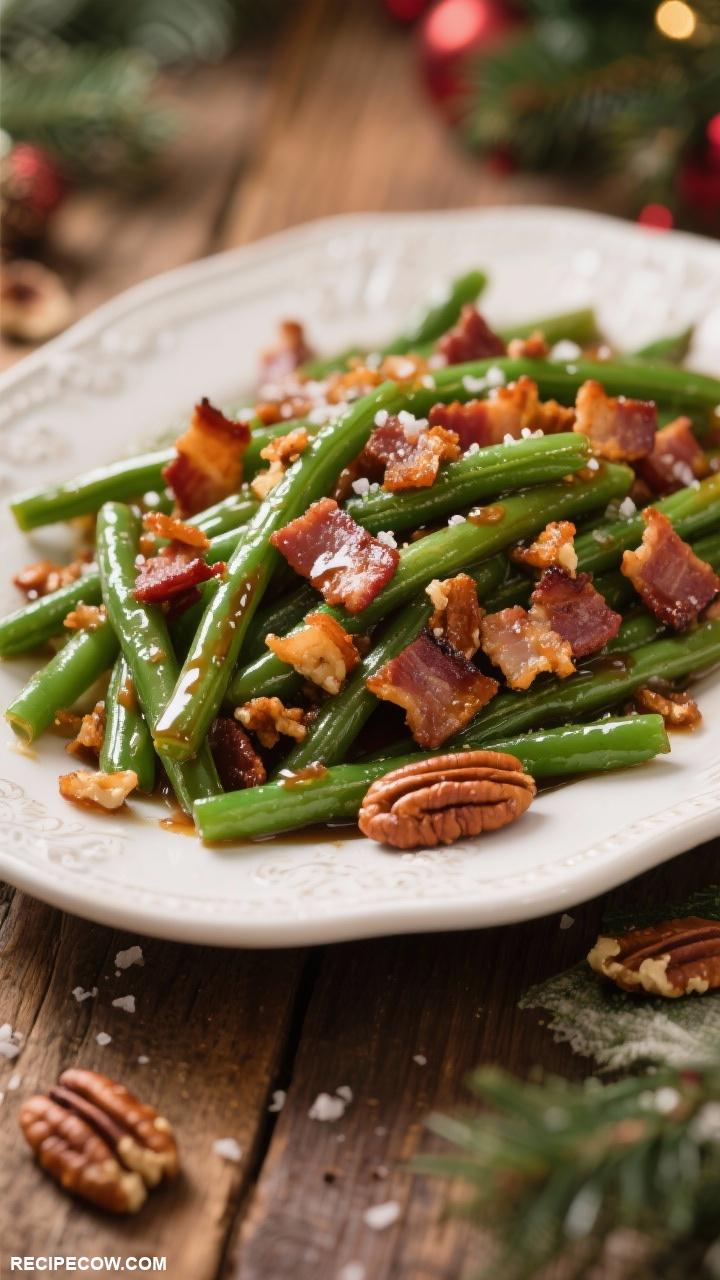 holiday side dishes Maple Bacon Green Beans