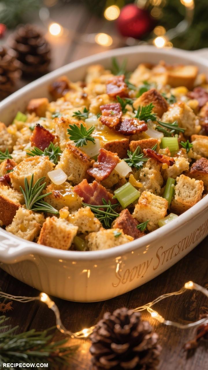 holiday side dishes Savory Stuffing with Herbs