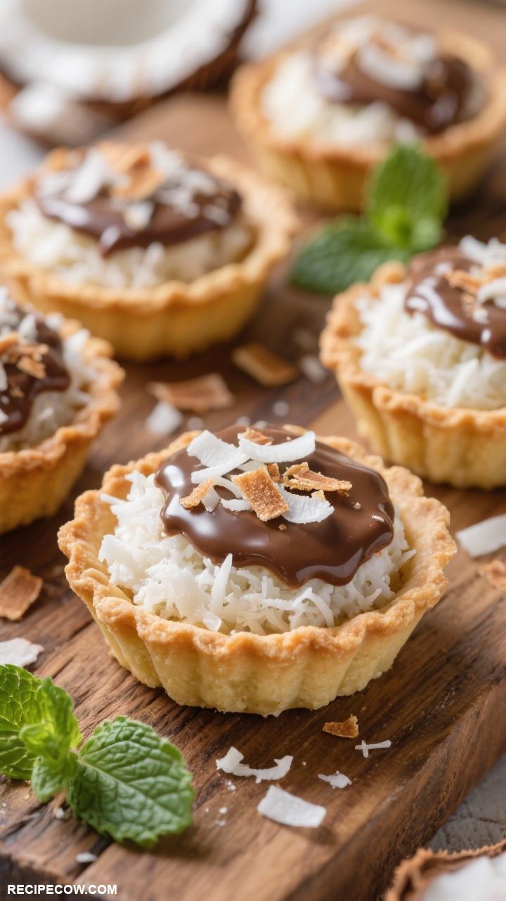 mini dessert ideas Coconut Macaroon Mini Tarts
