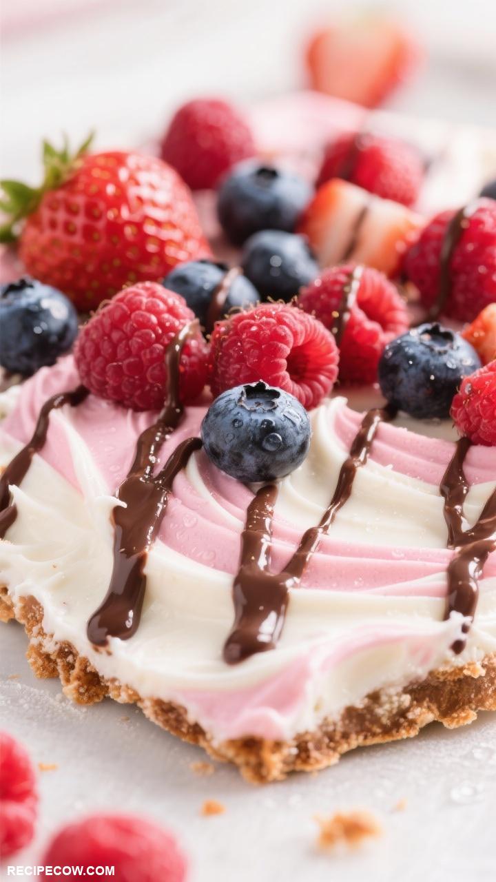 mini dessert ideas Frozen Yogurt Bark with Berries