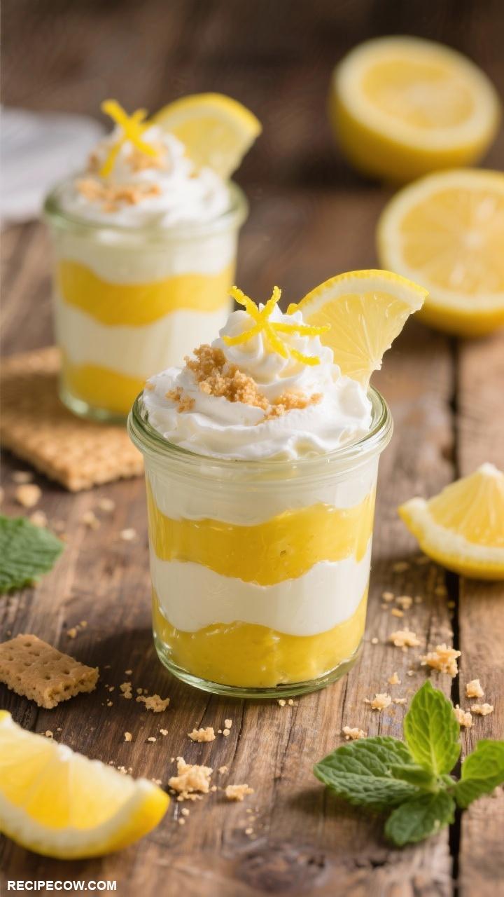 mini dessert ideas Lemon Curd Parfait Jars