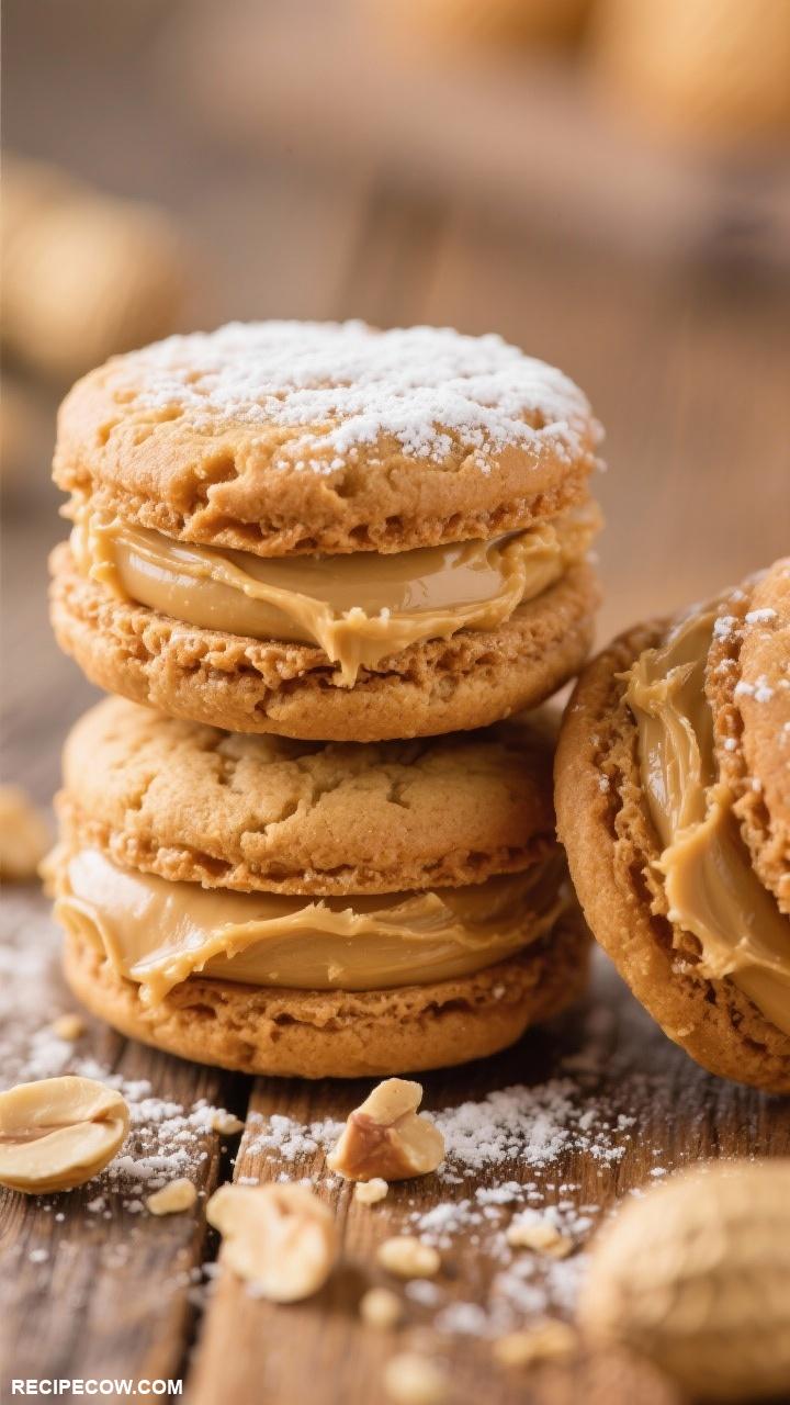 mini dessert ideas Petite Peanut Butter Cookie Sandwiches