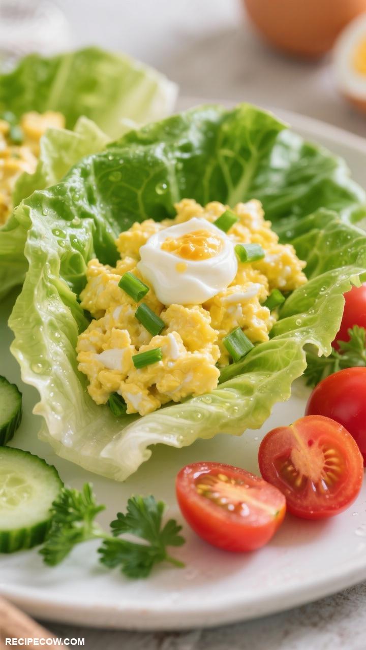 protein packed lunch recipes Egg Salad Lettuce Wraps
