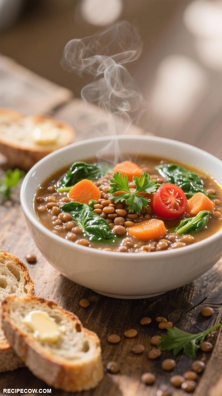protein packed lunch recipes Lentil Soup with Vegetables