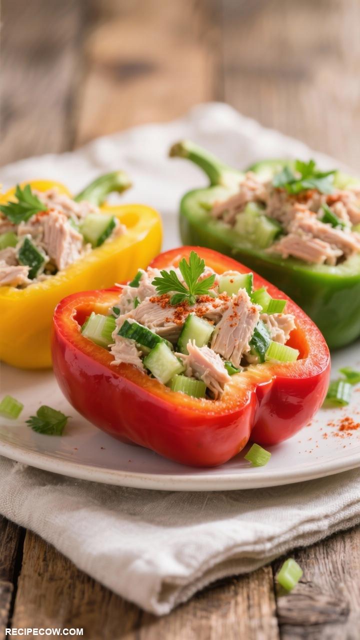 protein packed lunch recipes Tuna Salad Stuffed Peppers