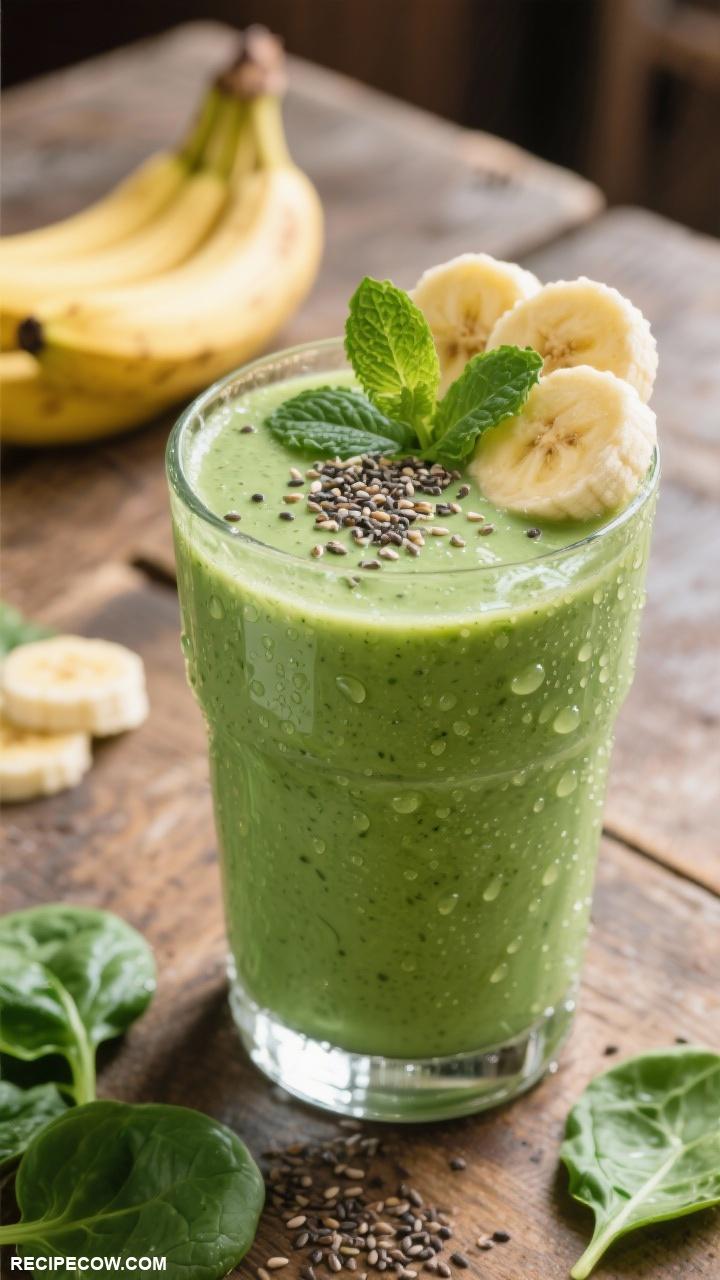 quick breakfast ideas Banana Smoothie with Spinach