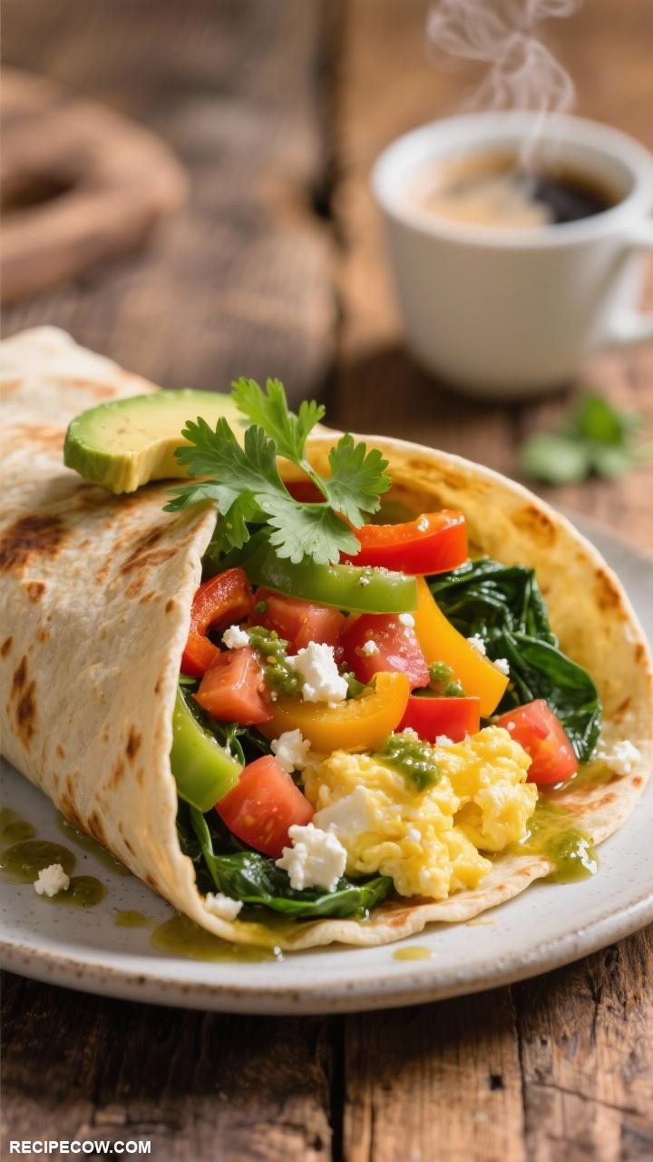 quick breakfast ideas Breakfast Burrito with Veggies