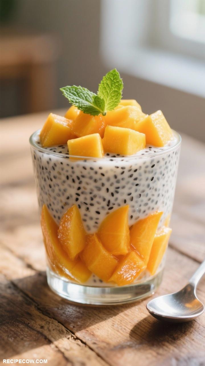 quick breakfast ideas Chia Seed Pudding with Mango