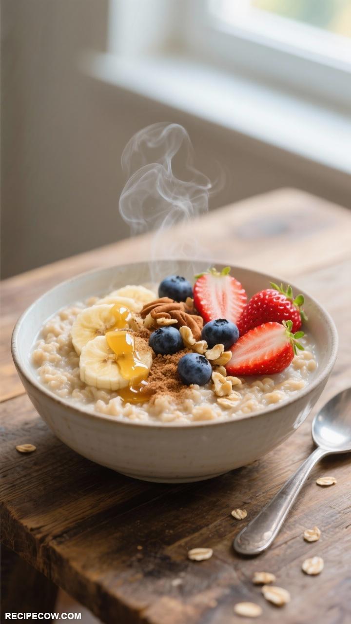 quick breakfast ideas Instant Oatmeal with Fruit