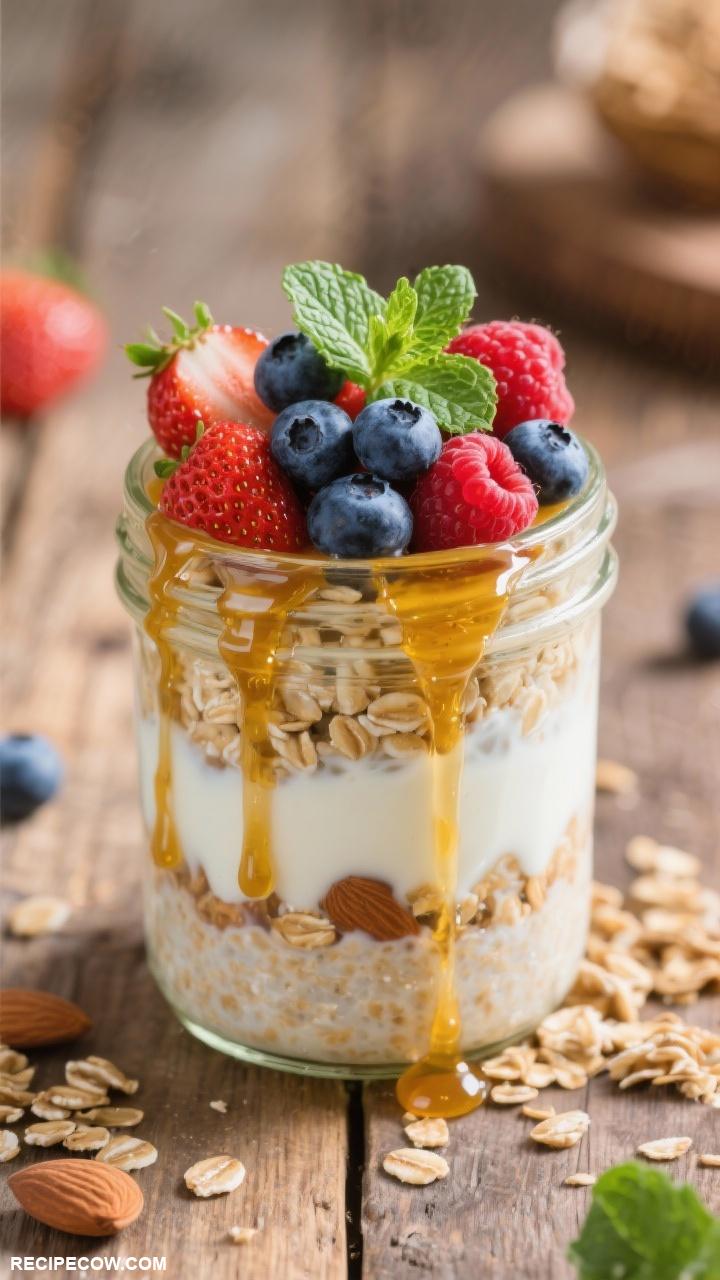 quick breakfast ideas Overnight Oats with Berries