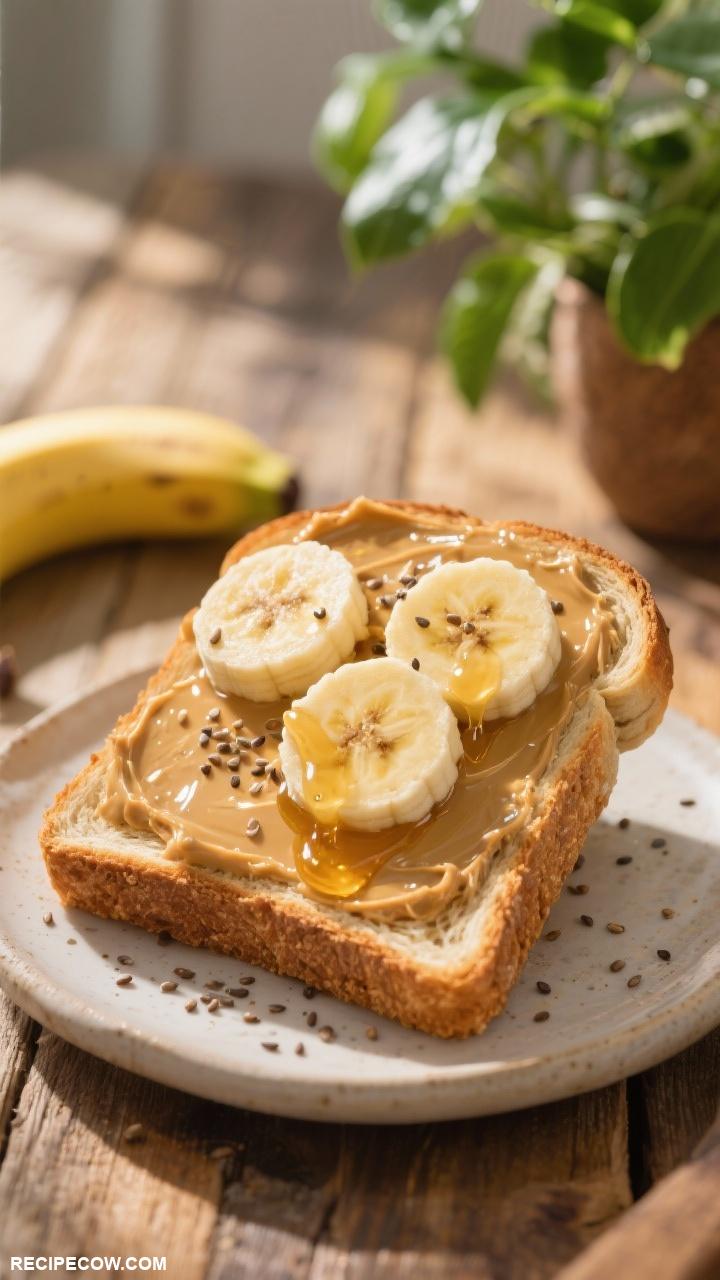 quick breakfast ideas Peanut Butter Toast with Banana