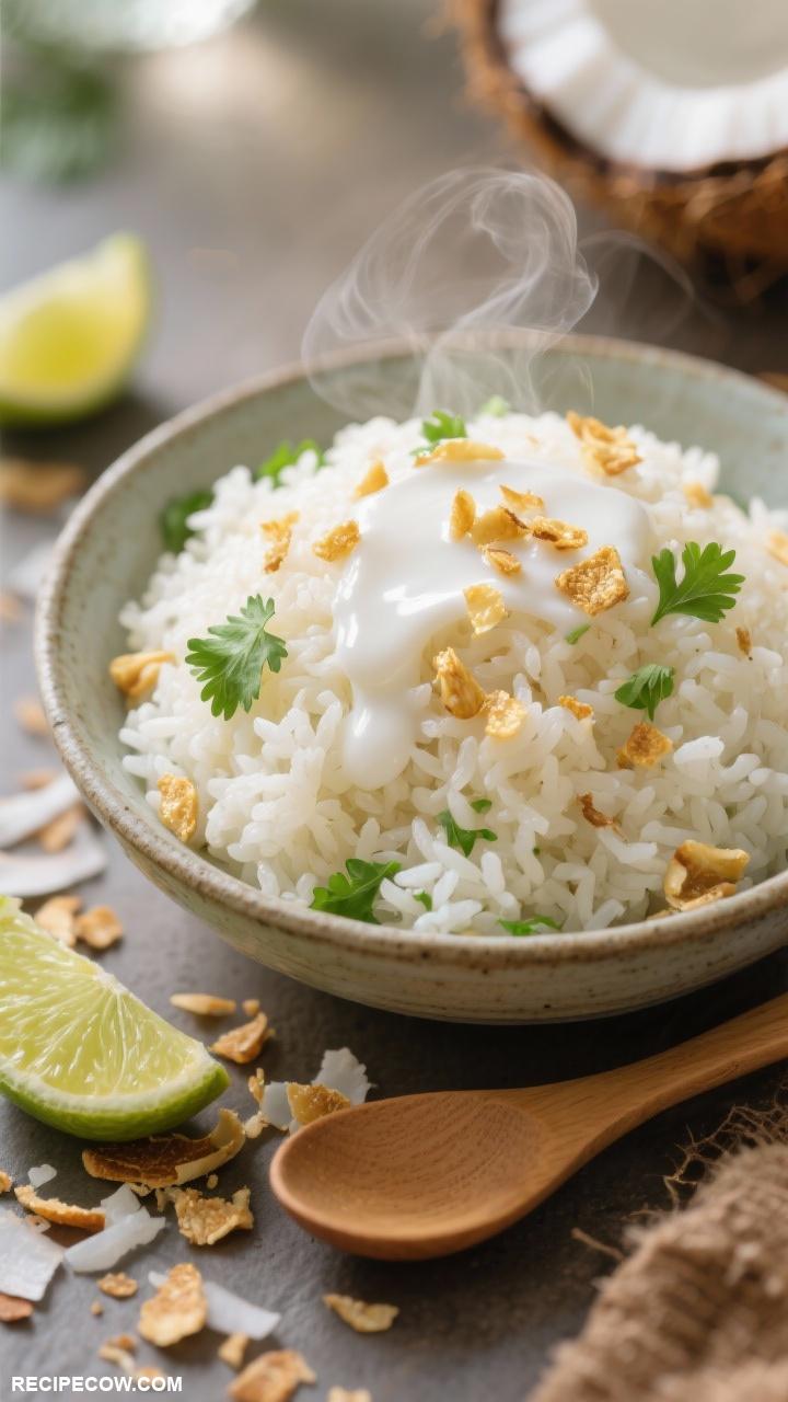 rice cooker recipes Simple Coconut Rice with Garlic