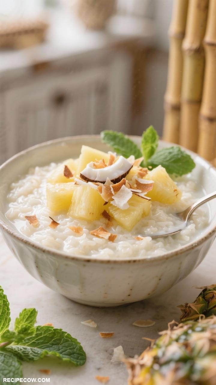 rice cooker recipes Sweet Pineapple Coconut Rice Pudding