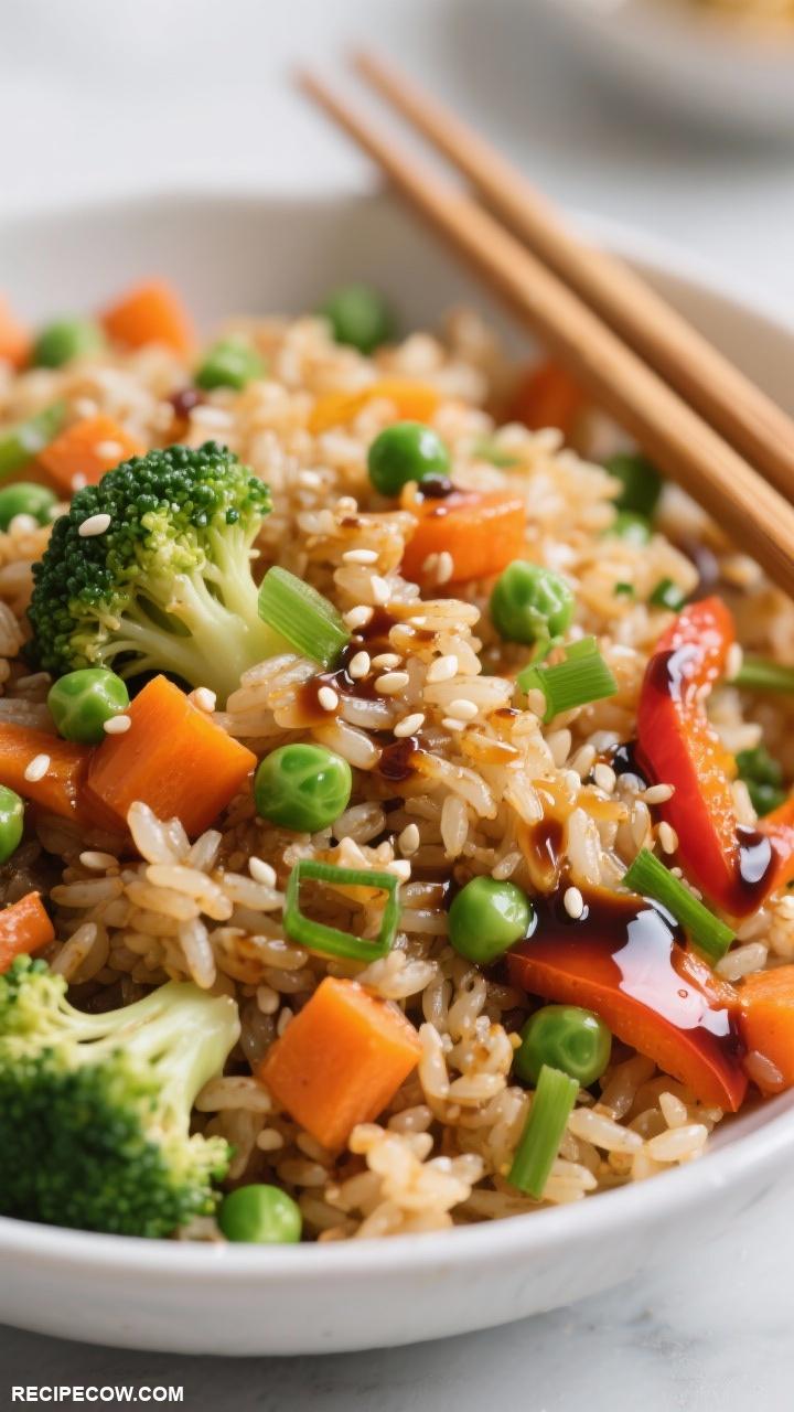 rice cooker recipes Vegetable Fried Rice with Soy Sauce