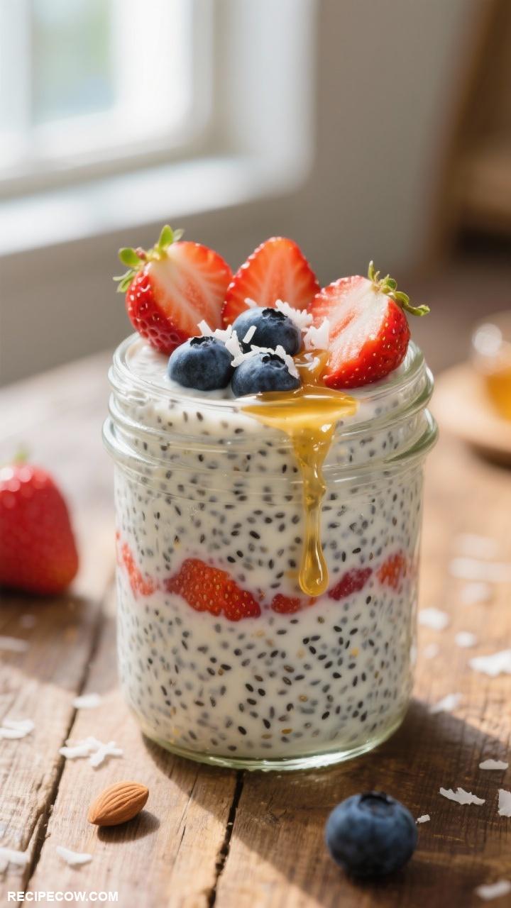 simple breakfast ideas Chia Seed Pudding with Almond Milk