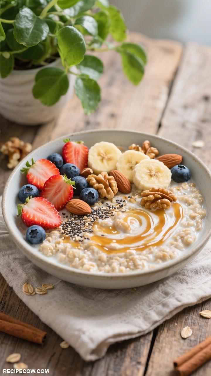 simple breakfast ideas Fruit and Nut Overnight Oats