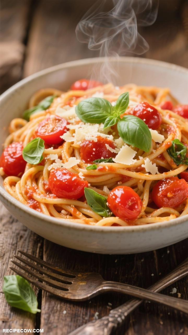 simple lunch recipes One Pot Tomato Basil Pasta
