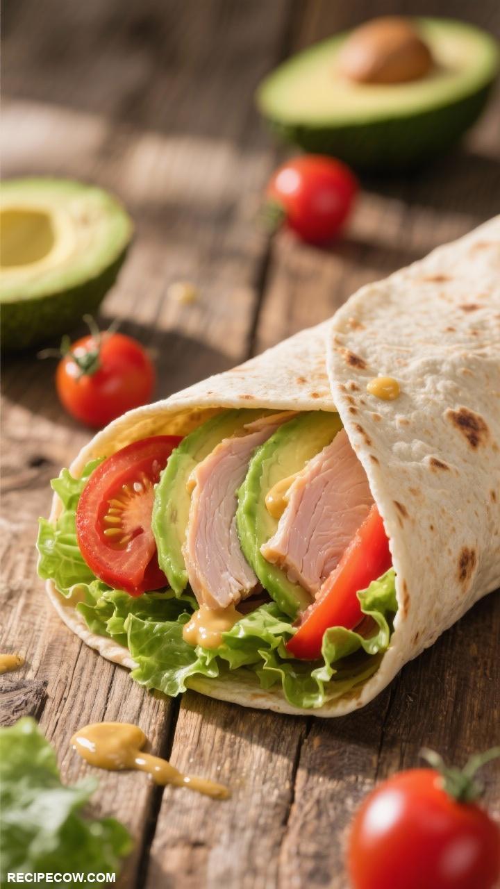 simple lunch recipes Turkey and Avocado Wraps