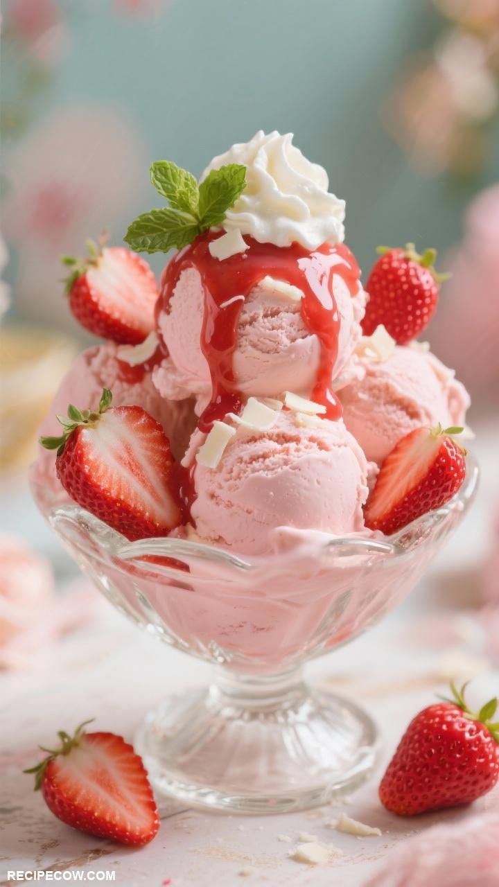 strawberry desserts Strawberry Ice Cream
