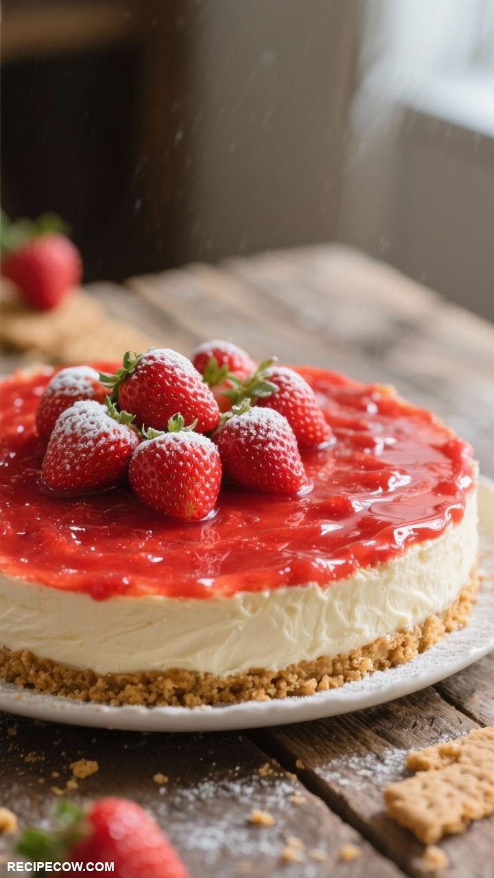 strawberry recipes No Bake Strawberry Cheesecake