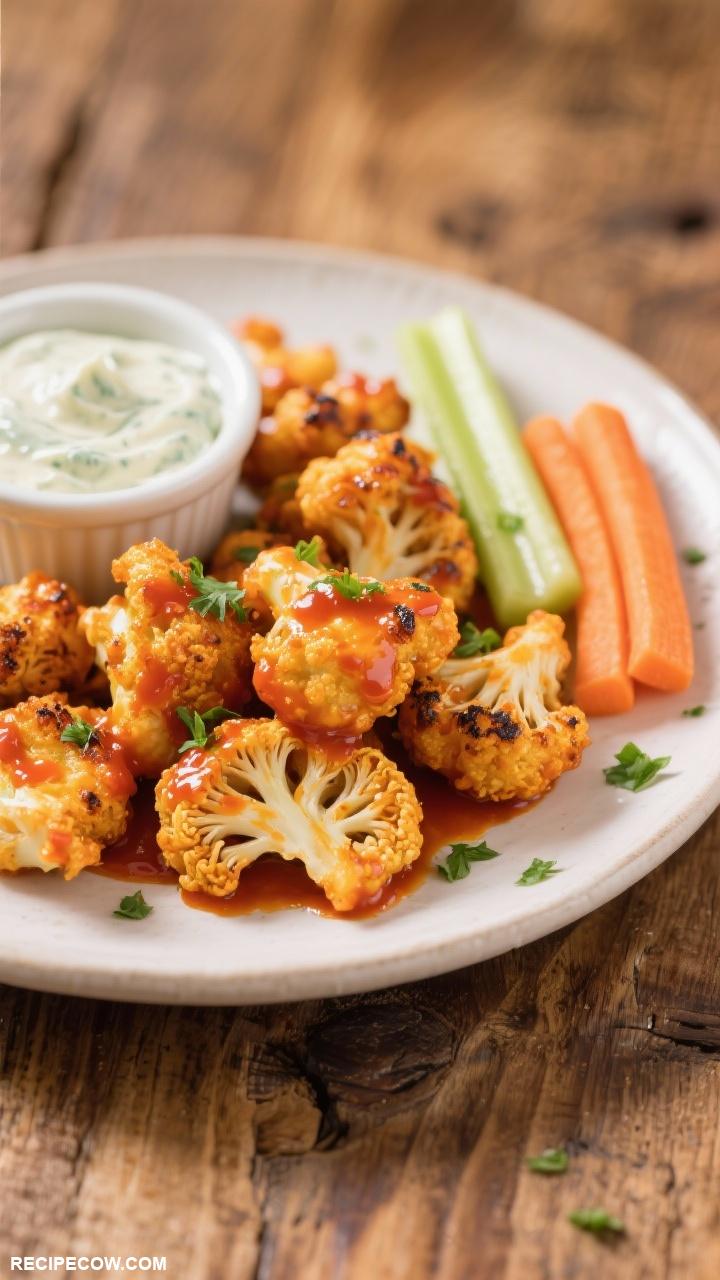 vegan sides Cauliflower Buffalo Bites
