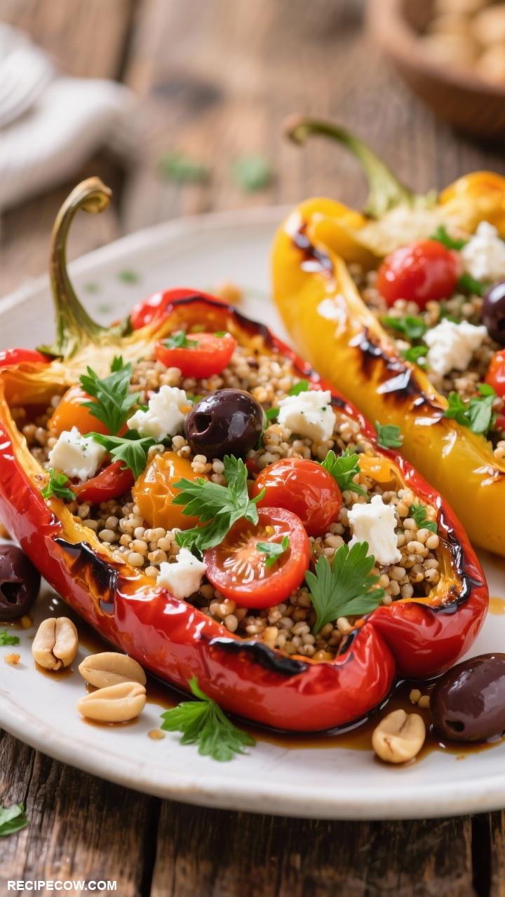 vegan sides Mediterranean Stuffed Peppers
