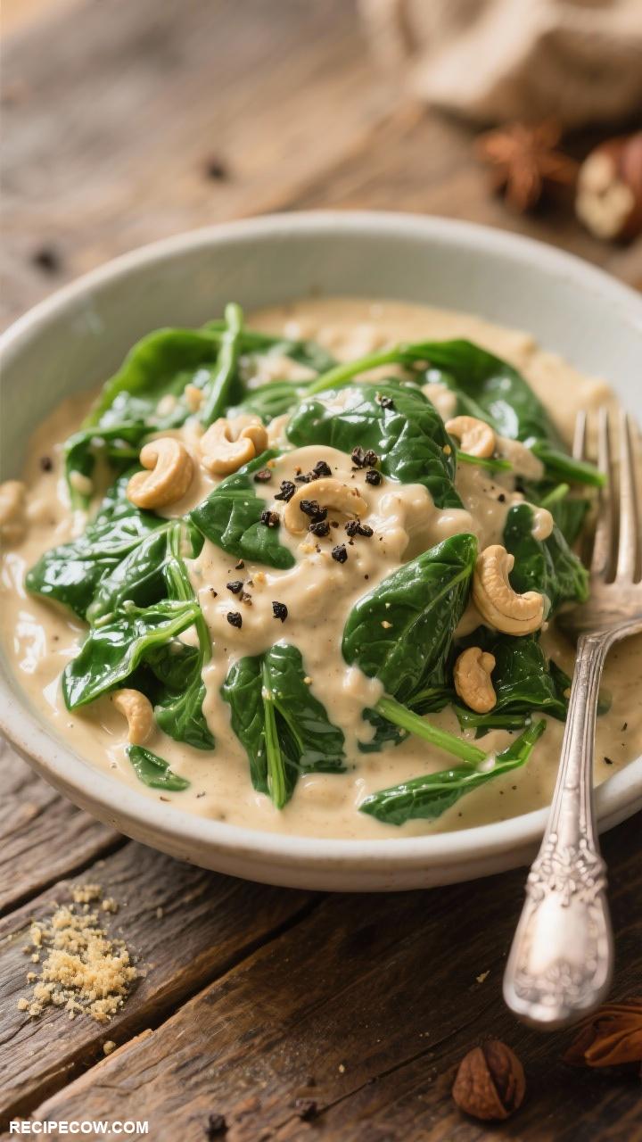 vegan sides Vegan Creamed Spinach