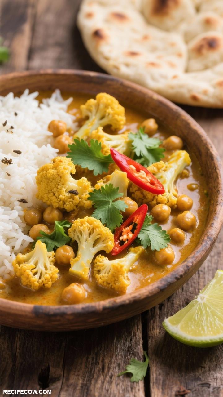 vegetarian side dishes Cauliflower and Chickpea Curry