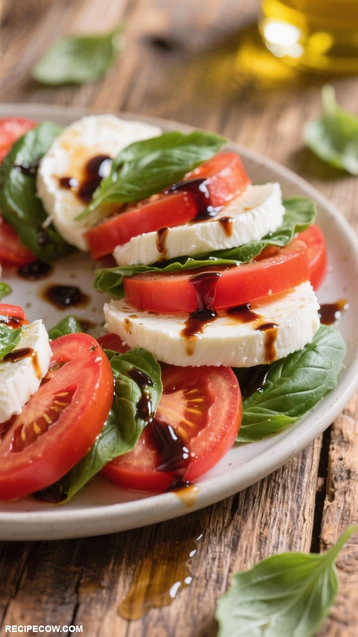 weekend brunch Caprese Salad with Balsamic Glaze