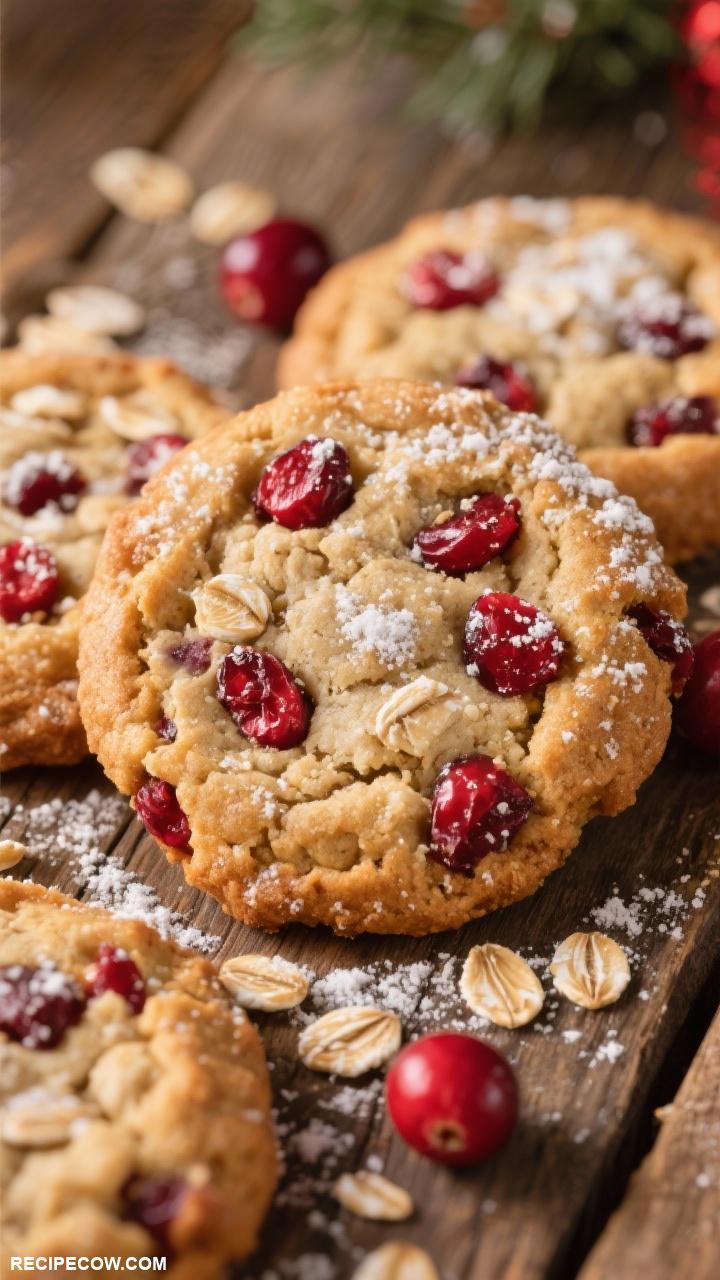 winter cookies Cranberry Oatmeal Cookies