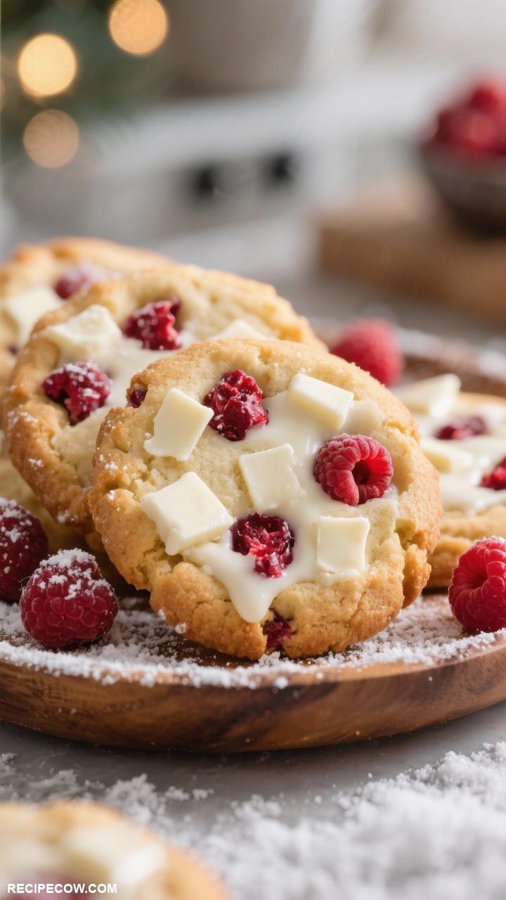 winter cookies White Chocolate Raspberry Cookies