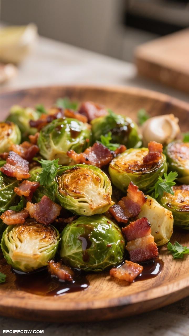 Low carb sides Roasted Brussels Sprouts with Bacon