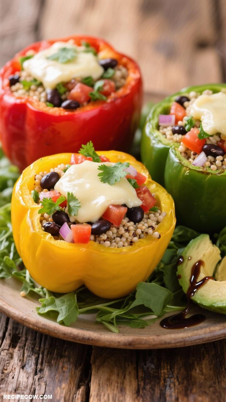 Low carb sides Stuffed Bell Peppers with Quinoa