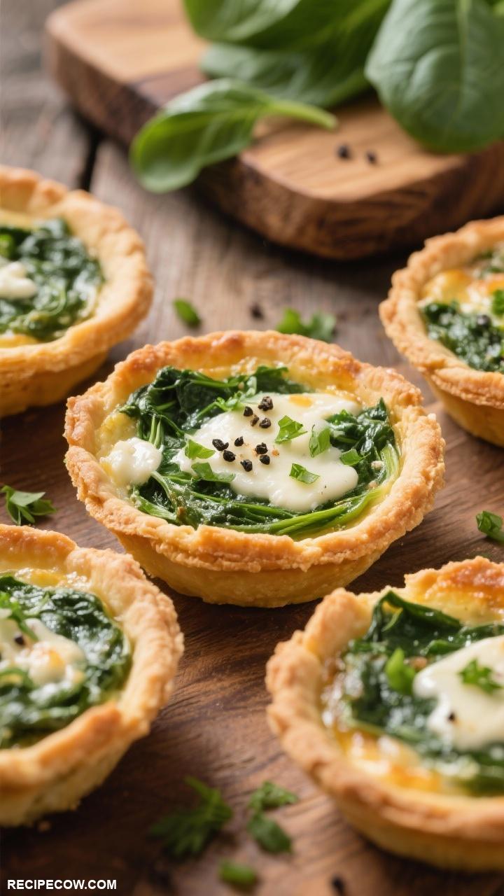 Quick appetizers Mini Spinach and Cheese Quiches