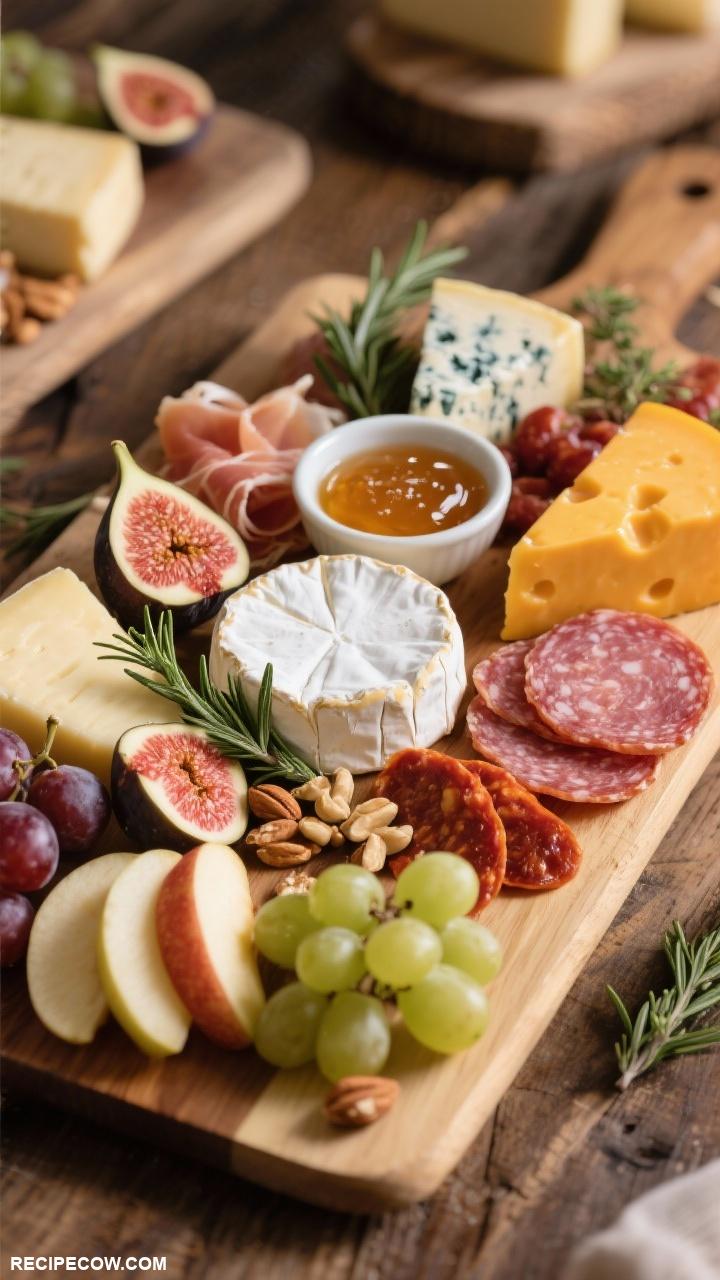 Quick appetizers Savory Cheese and Charcuterie Board