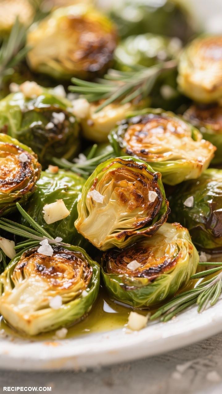 Vegetable sides Garlic Roasted Brussel Sprouts