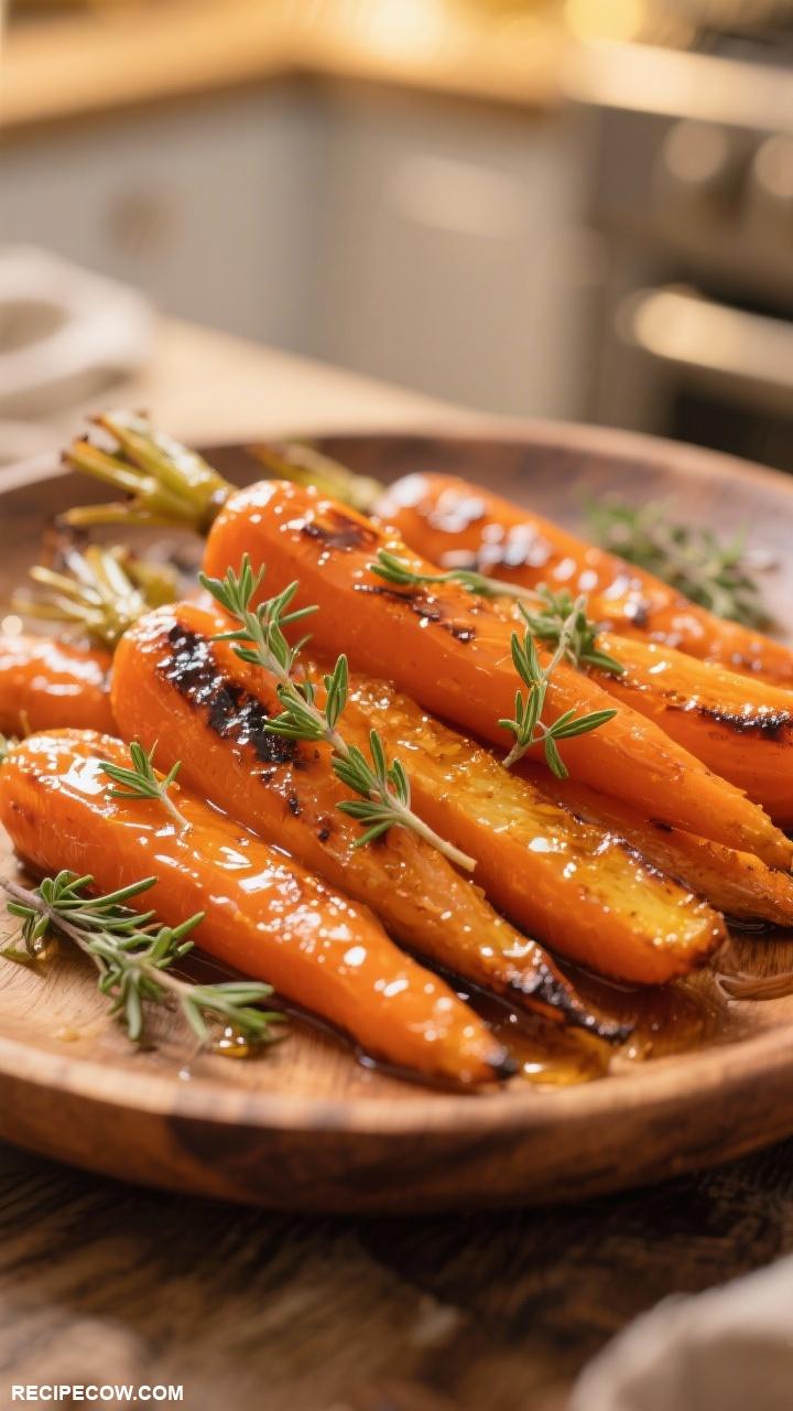 Vegetable sides Honey Glazed Carrots with Thyme