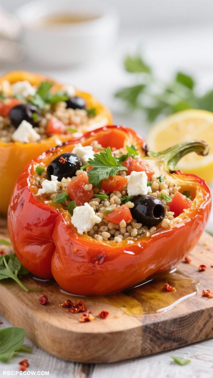 Vegetable sides Mediterranean Stuffed Bell Peppers