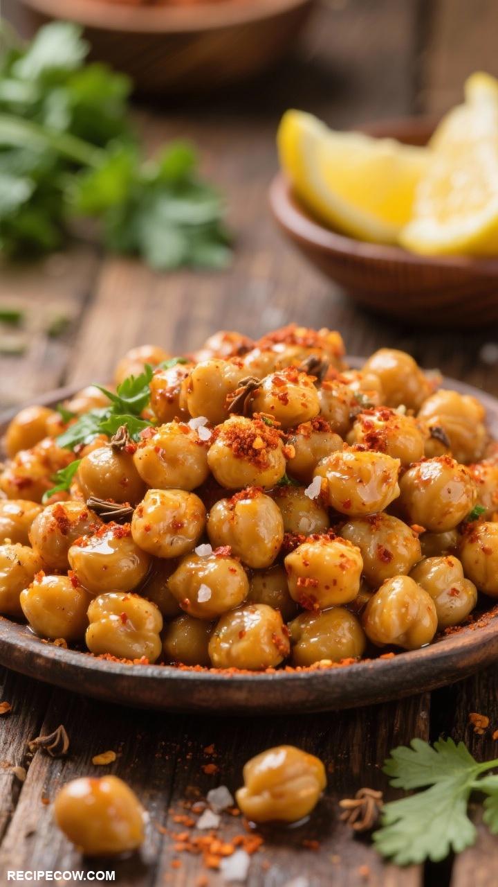 Vegetarian appetizers Roasted Chickpeas with Spices