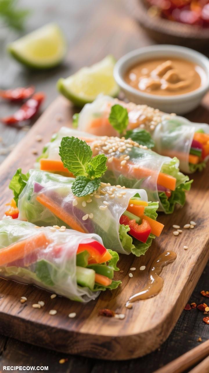 Vegetarian appetizers Vegetable Spring Rolls