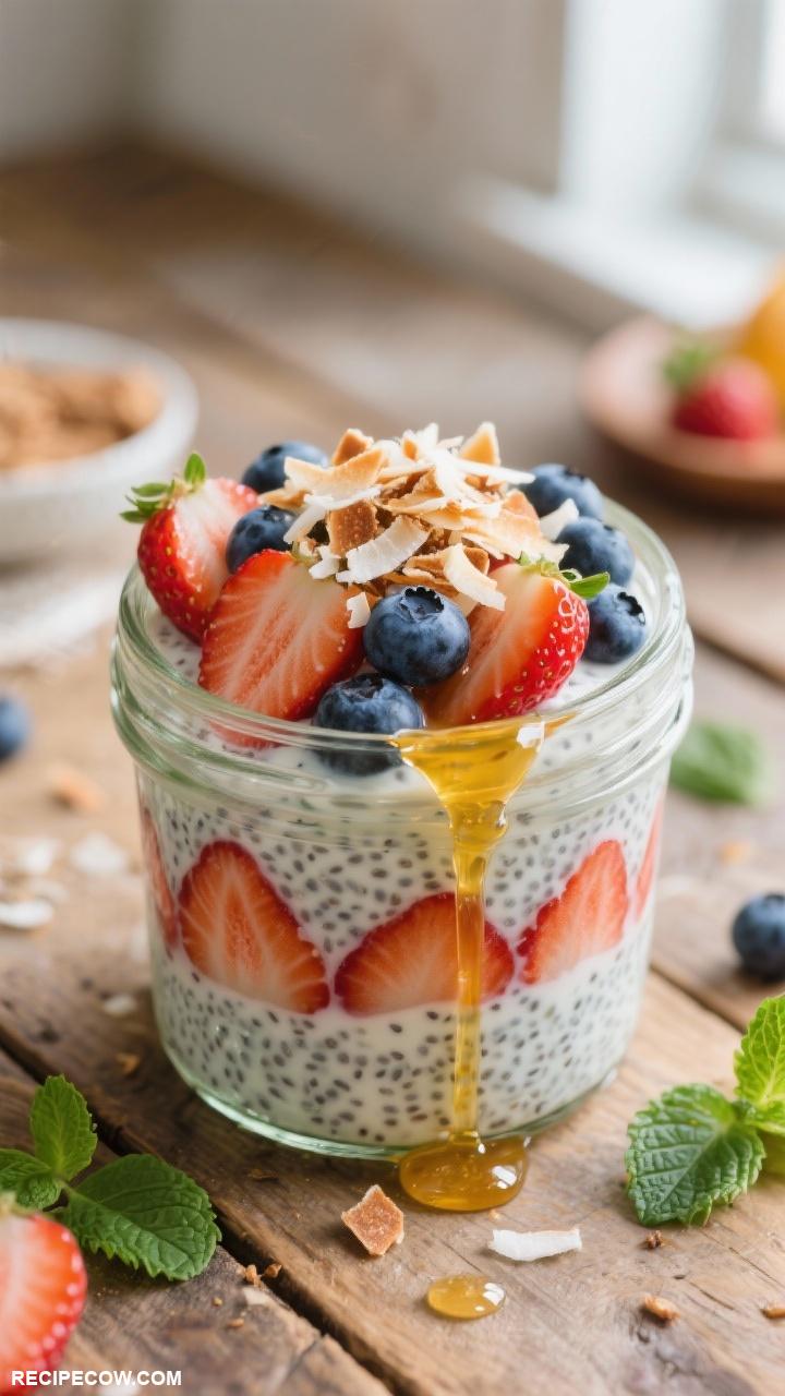 brunch dishes Chia Pudding with Coconut Milk