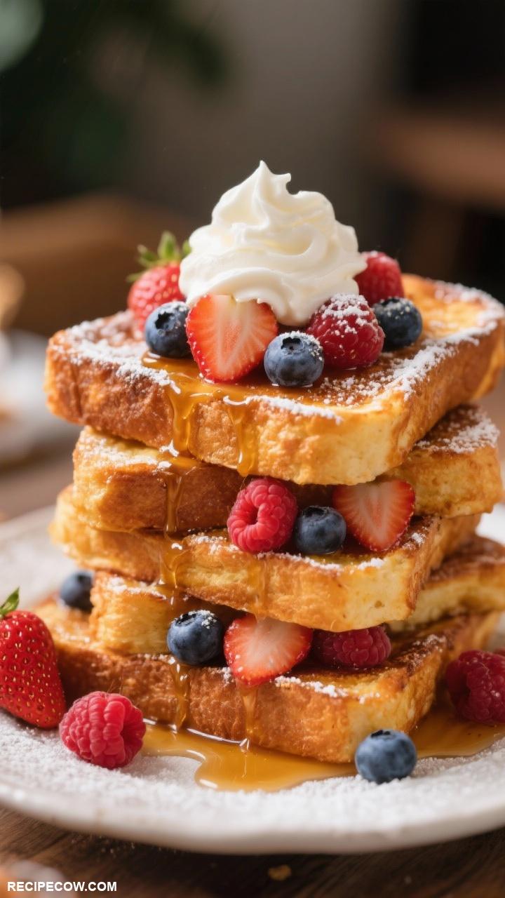 brunch dishes French Toast with Fresh Berries